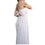 Kiwi+Punch light pink small maxi dress open back high slits summer beach dress Photo 1