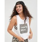 Aerie Offline By  That’s Wild White Graphic Cutoff Tank Top Photo 1