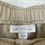 J. Jill Essential Cotton Pants Khaki Knit Stretch Pull On Ankle Womens Size 16 Brown Photo 4