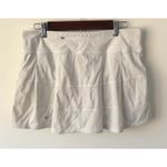 Lululemon Women's Pace Rival Skirt Skort Lined Mid-Rise Pleated White Sz 10 Photo 4