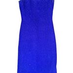 Vintage Dress by St John 2 Royal Purple Santana Knit Maxi Rhinestone Sparkle Gow Photo 11