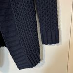 Patagonia  Chunky Knit Cotton Open Front Cardigan Sweater Womens Medium Navy Photo 1