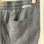 Level 99 Women's Shannon Linen Blend Elastic‎ Waist Drawstring Joggers Size XS Gray Photo 7