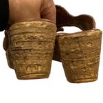 MILA PAOLI LEATHER WEDGE PLATFORM WHIPSTITCH NAVAJO TAN SANDAL SHOES 7.5 Photo 5