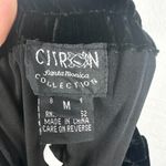 Citron Santa Monica Relaxed Silk Blend Velvet Pants Size Medium Lagenlook Black Photo 4