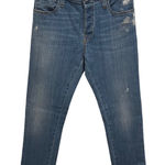 Maurizio Massimino Jeans Blue Distressed Denim Zebra Patch Button Fly EU 42 US 6 Photo 0