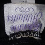 Intimate Attitudes 1X Lilac Embroidery on Black Negligee Sleep Top Plus Purple Photo 6