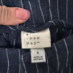 A New Day Dark Blue Pinstripe Pants linen size 6 Photo 1