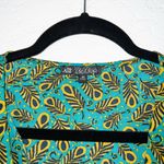 Bebop Green Peacock Feathers Ruffle Top Dress Size Medium Photo 2