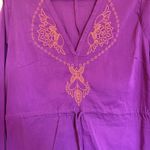 Athleta Women's LARGE Cover Up Swimwear w/Embroidered Accents Tie Front Photo 2