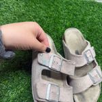 Birkenstock Arizona Suede Wool Sandals Soft Pink Photo 2