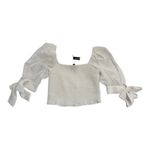EXPRESS Bow Sleeve Crop Top Photo 5