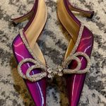Mach & Mach  double-bow crystal-embellished mules purple size 39 Photo 1