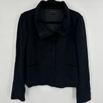 Theory Jacket Womens 12 Mariony Blazer Stretch Viscose Nylon Spandex Zip Collar Photo 0