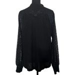 Free People  Sweetest Thing Thermal Top Medium Women’s Black OB890204 Photo 2