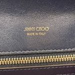 Jimmy Choo Blue Denim Curve Clutch w/ Chain Shoulder Strap - NWT Photo 8