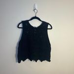 ZARA Womens Black Crochet Sleeveless Top Summer Casual Size M Photo 3