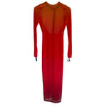 Courreges 2nd Skin Dress In Gradient Sunset in Orange XSmall New Womens Bodycon Size XS Photo 4