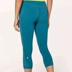 Lululemon Ready To Race Crop 20’’ Inseam Woman's Size 4 Deep Cove Mesh Leggings Photo 3