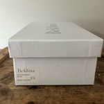 NEW Beklina Open Toe Clog Gathered Wedge Slide Sandal Wooden Floral Print Sz 6.5 Blue Photo 5