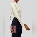 Lanvin Red & Blue Crossbody Leather Phone/Card Holder Bag Photo 2