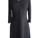 NWT Homeyee Black Knit 3/4 Sleeve Fit & Flare Conservative Dress Pockets XL … Photo 0