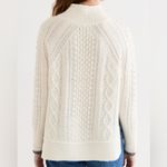 Alex Mill XS Camil Cream Cable Knit Turtleneck Sweater White Photo 3