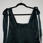 Show Me Your Mumu New Deep Emerald Luxe Satin Claire Midi Dress Large Photo 8