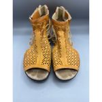 Jbu  Nelly‎ Wedge Sandals Womens Perforated Leather Ankle Boots 8.5 Photo 1