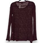 Aeropostale  medium long sleeve pullover knit sweater maroon sheer lightweight Photo 7