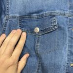 Alfred Dunner  Women’s Light Wash Denim Jacket Floral Butterfly Embroidered 1X Photo 2