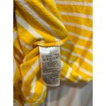 Old Navy  Womens Striped Tie Front T Shirt Top Yellow White Casual‎ Photo 2