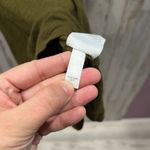 Madewell  Olive Green Whisper VNeck Pocket Cotton Tshirt Womens Size Small Photo 3