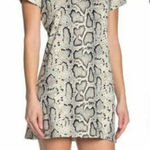 Pam & Gela Snake Print Mini Shirt Dress 0/XS Casual Boho Photo 0