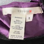 STUDIO M Dress Medium‎ Silk Blend Velvet Floral Halter Neck Purple Y2K Boho 90s Photo 2