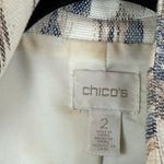 Chico's Women's Open Front Jacket 2 US L Multi Printed Geo Blazer Boho Workwear Photo 4