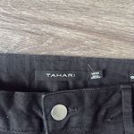Tahari  Black Denim Pants Women’s Jeans Raw Hem Mid-rise Slim Straight 16/33 Photo 2