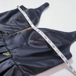 Sherri Hill Floral Fit and Flare Satin Mini Dress Lace Up Back with Pockets Photo 6