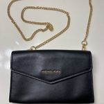 Michael Kors Black Convertible Crossbody Bag with Gold Chain Strap Photo 0