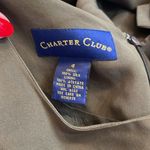 Charter Club  Vintage Green Silk Pencil Dress with Shoulder Pads Photo 2