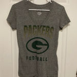 NFL  Team Apparel Green Bay Packers Women's Gray Speckled Short Sleeve Shirt Photo 0
