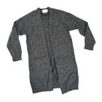 Anthropologie  Jolie Fuzzy Longline Open Front Cardigan Sweater | Dark Grey | XS Photo 1