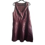 Rebel Wilson c Angels Faux Leather Sleeveless Dress Dark Wine, New with Tags Size 18W Photo 1