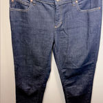 Eileen Fisher  Women's Organic Cotton Dark‎ Blue Stretch Denim Jeans Size 8 Photo 0