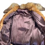 Vintage Red Fox Fur Jacket with fox tails neck Orange Size M Photo 4