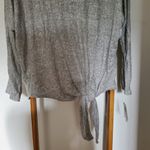 Thyme + Honey Grey Button Accent Side Knot Top 1X Photo 3