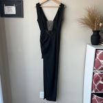 Katie May  x Noel and Jean‎ Dress The Unexpected Lace Trim V-Neck Gown Black XS Photo 7