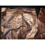 J Brand New Jeans Super Skinny Womens Leather Coated Bronze Metallic 27 28 X 30 Photo 1