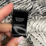 Rebecca Taylor  White Black Boucle Tweed Top 3/4 Sleeve Fringe Career Size 2 XS Photo 7