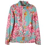 Lilly Pulitzer Breakwater Blue Lolita Skipper Popover Quarter Zip Sweatshirt XS Photo 0